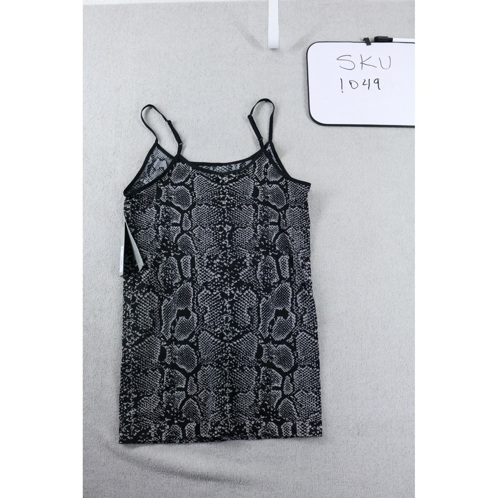 Apt. 9 Cami Womens L/XL Black Snakeskin Essential Seamless Tank NN14017PR
